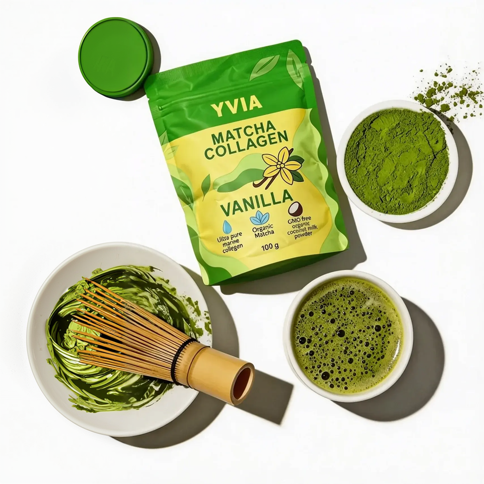 YVIA Matcha Collagen Vanilla