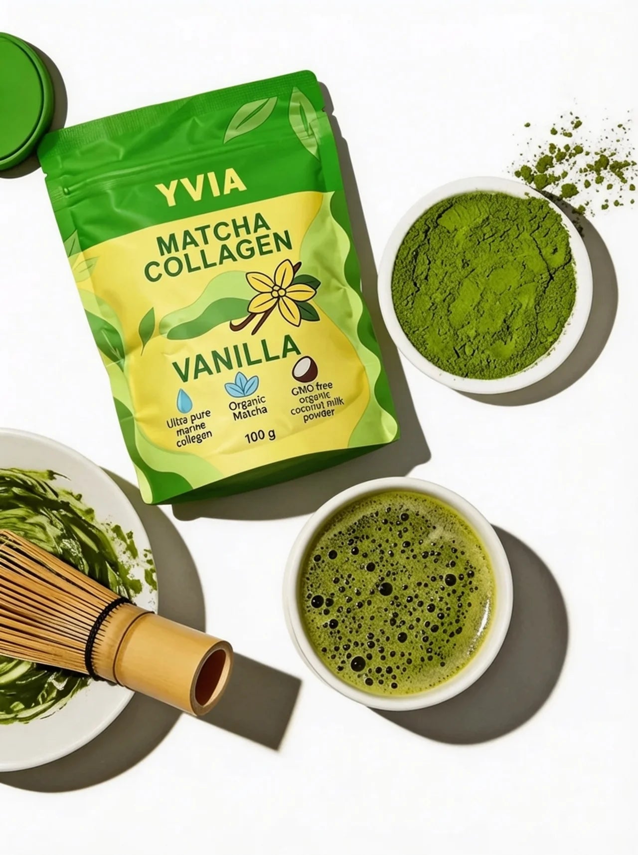 YVIA Matcha Collagen Vanilla